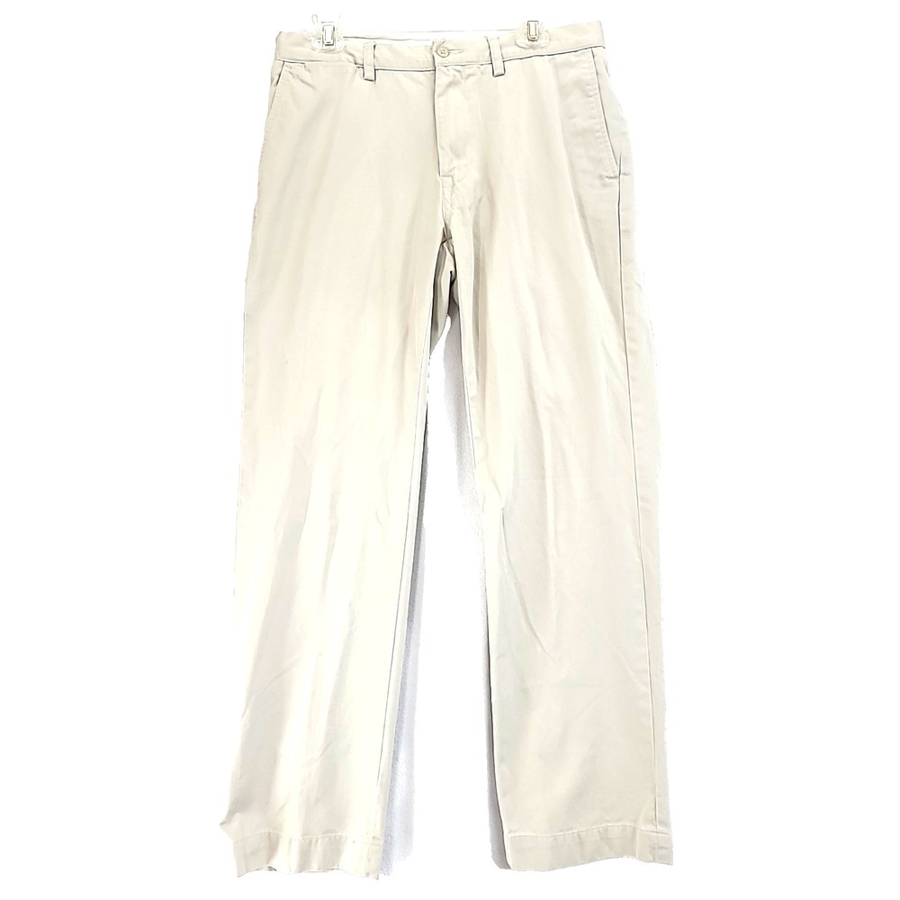 Polo Ralph Lauren Polo Chino Pants  Flat Front 35x32 Khaki Straight Fit Classic